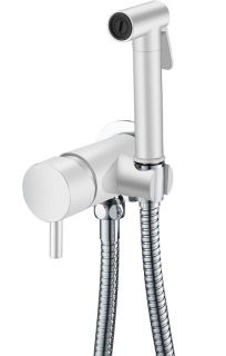 Гигиенический душ Boheme Uno 467-WCR со смесителем белый/хром